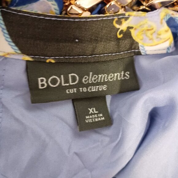 Bold Elements Cut to Curve Halter Maxi Sundress Multicolor Print Size XL - Picture 4 of 14